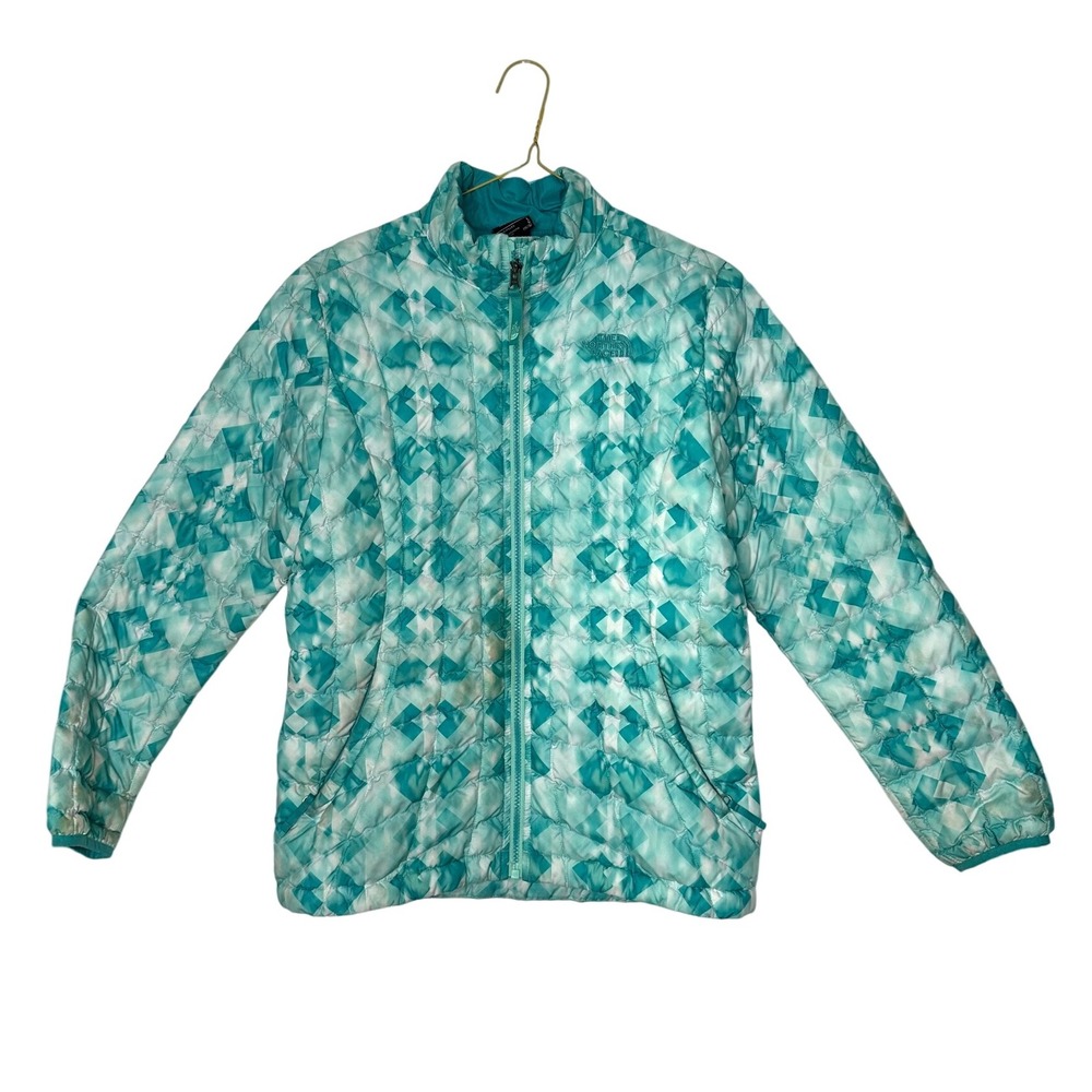 The North Face Girls' ThermoBall Full‎ Zip Jacket Size Large 14/16 Teal Green